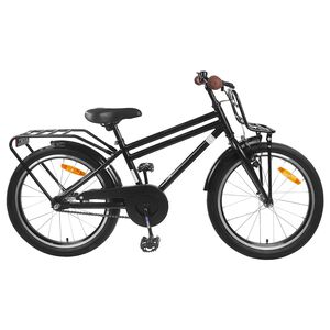 vidaXL Bicicletă pentru Copii 18 Inci pentru 5-7 ani Negru