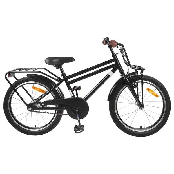 vidaXL Bicicletă pentru Copii 18 Inci pentru 5-7 ani Negru