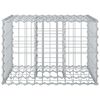 vidaXL Pat ridicat din gabion Argintiu 60 x 60 x 40 cm Oțel Galvanizat