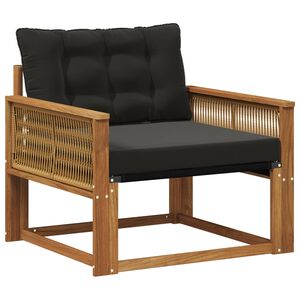 vidaXL Lemn solid de Acacia și Textilene