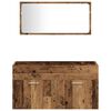vidaXL Set mobilier de baie, 4 piese, lemn vechi, lemn prelucrat