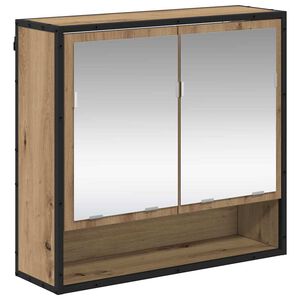 vidaXL Raft de perete cu raft cu ușă Stejar Artizanal 65 x 20 x 60 cm
