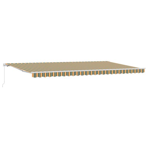 vidaXL Cortina Retractabilă Dungi Manual Verde și galben 600 &times; 350 cm