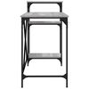 vidaXL Birou cu rafturi, gri sonoma, 135x50x90 cm, lemn compozit/fier