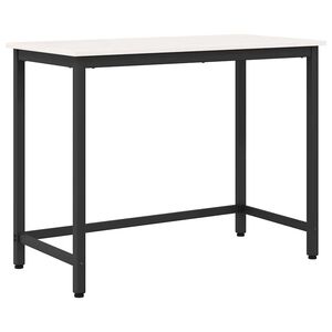 vidaXL masă Alb 100 x 50 x 77 cm Lemn ingineresc și oțel