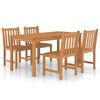 vidaXL Set de mobilier de grădină cu 5 piese, 160x80 cm, lemn masiv de tec