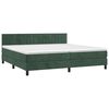 vidaXL Pat box spring cu saltea, verde &icirc;nchis, 200x200 cm, catifea