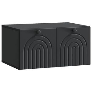 vidaXL Oglindă TV montată pe perete Pe perete Negru 59,5 x 41 x 30 cm