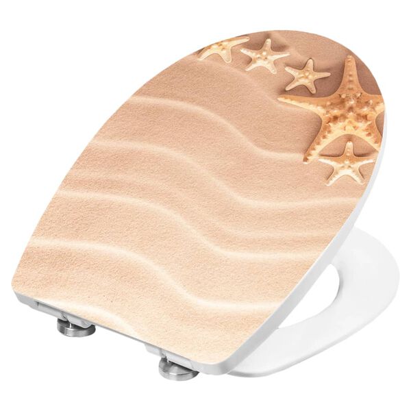CORNAT Capac de toaletă &icirc;nchidere silențioasă "3D SAND", termoplastic