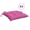 vidaXL Perne de scaun, 4 buc., roz, 50x50x7 cm, textil oxford