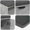 vidaXL Bancă pentru hol cu pernă cu raft Gri Beton 60 x 38 x 46 cm