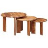 vidaXL Mese de Cafea Nesting 3 buc. Maro &Oslash; 54 x 40 cm