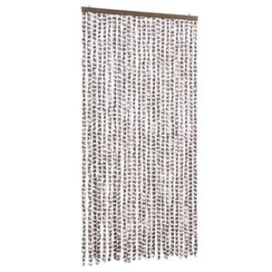 vidaXL Perdea pentru insecte, gri taupe și alb, 100x230 cm, chenille