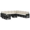vidaXL Set de canapele pentru grădină 12 pcs Negru și Alb crem