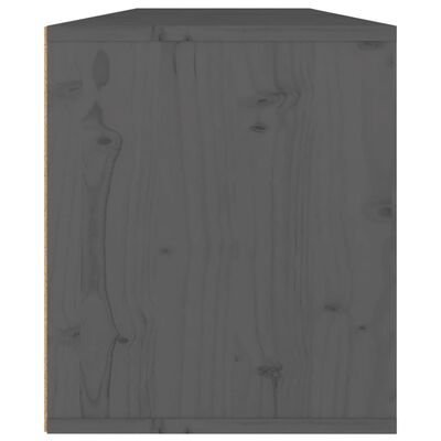 vidaXL Dulapuri de perete, 2 buc., gri, 60x30x35 cm, lemn masiv de pin