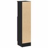 vidaXL Dulap de baie cu suport role, negru, 20,5x22x90 cm