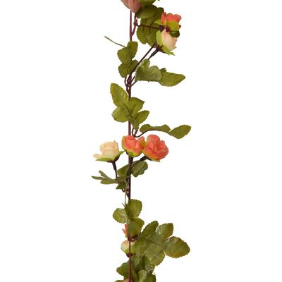 vidaXL Ghirlande de flori artificiale 6 buc. roșu apus de soare 215 cm