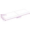 vidaXL Poliță de perete, 180x60x(2-6)cm, lemn masiv de stejar netratat