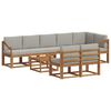 vidaXL Set de canapele de exterior 9 buc. Gri natural și deschis