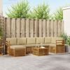vidaXL Set canapea sectională cu pernă 8 pcs Natural și Bej