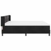 vidaXL Pat cu arcuri cu saltea cu headboard Negru 200 x 200 cm Catifea
