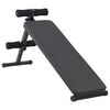 vidaXL Bancă pentru abdomene Manual Negru 124 x 33,5 x 55 cm