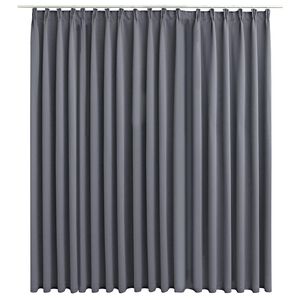 vidaXL Draperie opacă, gri, 290 x 245 cm, cu c&acirc;rlige