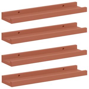 vidaXL Raft de perete 4 buc. Roșu 40 x 9 x 3 cm Lemn prelucrat
