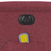 vidaXL Fotoliu electric de masaj rabatabil, roșu vin, textil