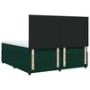 vidaXL Pat box spring cu saltea, verde &icirc;nchis, 200x200 cm, catifea