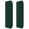 vidaXL Tăblie de pat cu aripioare verde &icirc;nchis 147x16x78/88 cm catifea