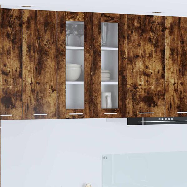 vidaXL Dulap suspendat Stejar fumuriu 60 x 31 x 80 cm Lemn compozit