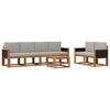 vidaXL Set de canapele de exterior 6 pcs Natural și gri deschis