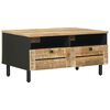 vidaXL Masă de cafea Maro și negru 80 x 54 x 40 cm Lemn de mango solid