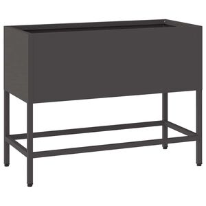 vidaXL Ghiveci ridicat pentru grădină Negru 60 x 26 x 45 cm Oțel
