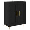vidaXL Bufet Stejar Negru 69,5 x 34 x 90 cm Lemn Ingineresc și Fier