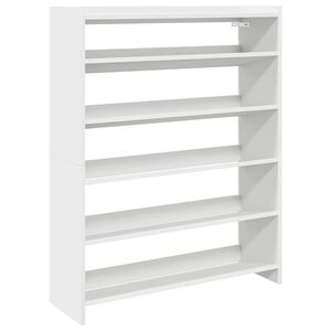 vidaXL Pantofar, alb, 80x25x100 cm, lemn prelucrat