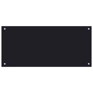 vidaXL Panou antistropi de bucătărie, negru 90x40 cm sticlă securizată