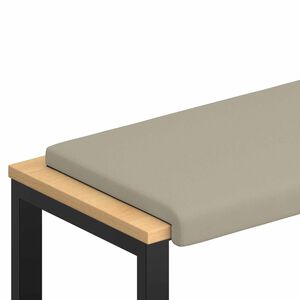 vidaXL Perna pentru bancă Catifea Texturată Nisipiu Ad&acirc;ncime 35 cm