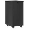 vidaXL Cabinet mobil cu roata Gri 34 x 39 x 65,5 cm Lemn de pin masiv