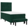 vidaXL Pat box spring cu saltea, verde &icirc;nchis, 100x200 cm, catifea