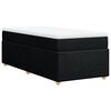 vidaXL Pat box spring cu saltea, negru, 90x190 cm, textil