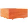 vidaXL Jardinieră grădină maro ceruit, 110x110x49,5 cm, lemn masiv pin