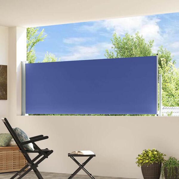 vidaXL Copertină laterală retractabilă terasă, albastru, 100x300 cm