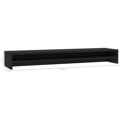 vidaXL Suport monitor, negru, 100 x 24 x 13 cm, PAL