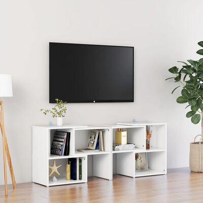vidaXL Comodă TV, alb, 104x30x52 cm, PAL