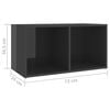 vidaXL Dulapuri TV 2 buc gri extralucios 72x35x36,5 cm lemn prelucrat