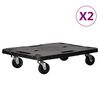 vidaXL Cărucioare de transport 2 buc. negru 58x38x12 cm polipropilenă