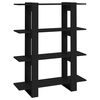 vidaXL Bibliotecă/Separator cameră, negru, 100x30x123,5 cm