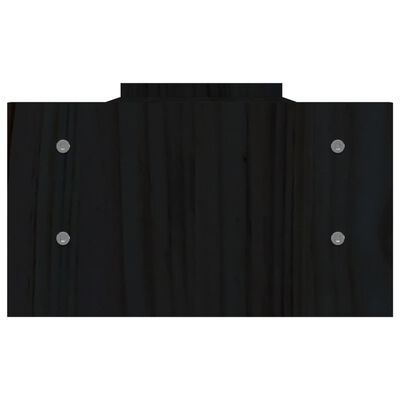 vidaXL Suport pentru monitor, negru, 100x27x15 cm, lemn masiv de pin